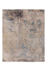 Blue Erased Heritage Contemporary Rug