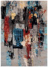 Multi-Colour Abstract Wool Rug