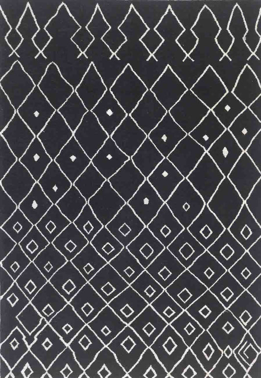 Roqaya Modern Black Rug