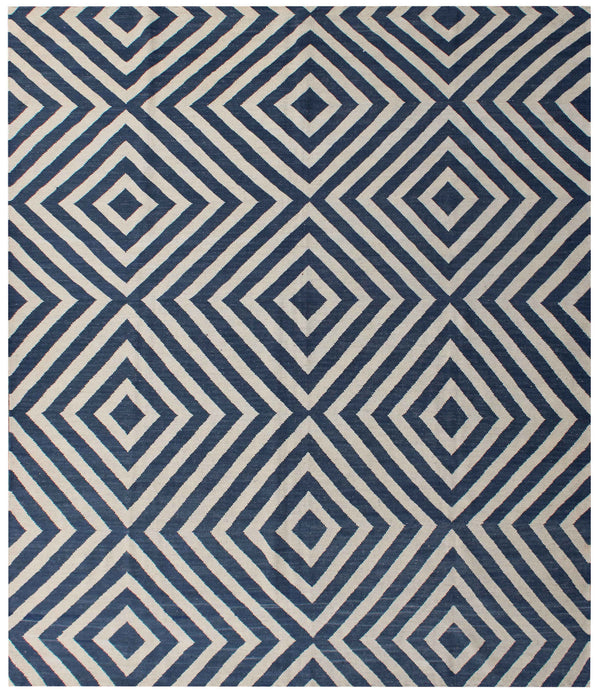 Rasha Contemporary Beige/Black Kilim
