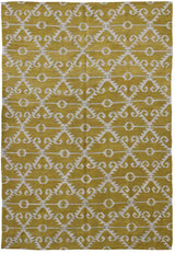 Fadia Contemporary Lime/Beige Kilim