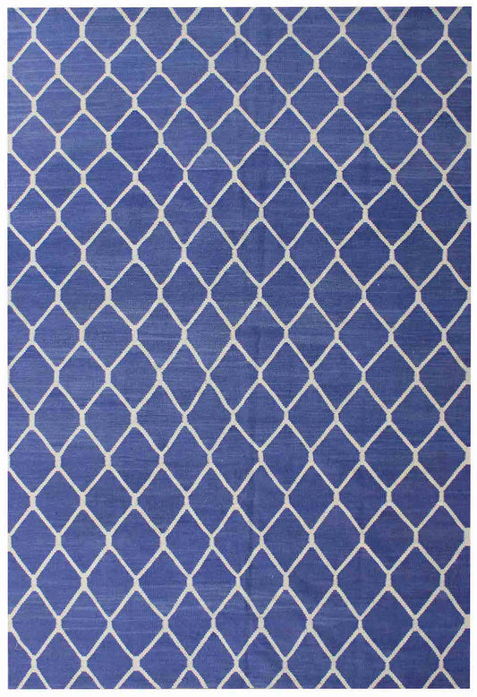 Layal Contemporary Purple/Beige Kilim