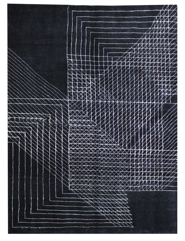 modern-berber-style-black-rug-247cmx169cm