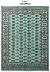 Qian Tribal Green Coloured Rug