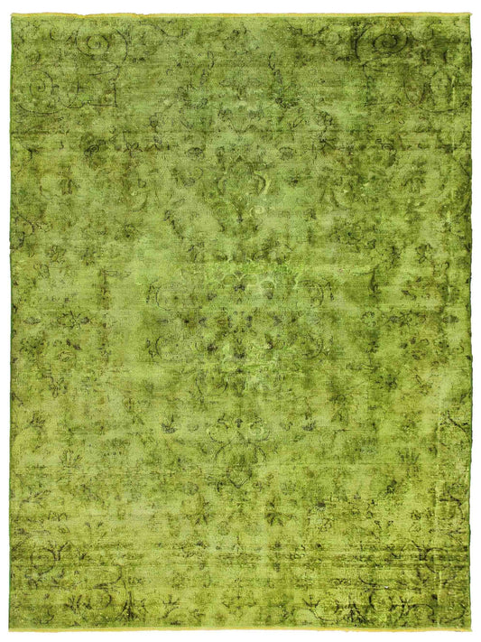 pernian-vintage-overdyed-distressed-leaf-green-rug-84519