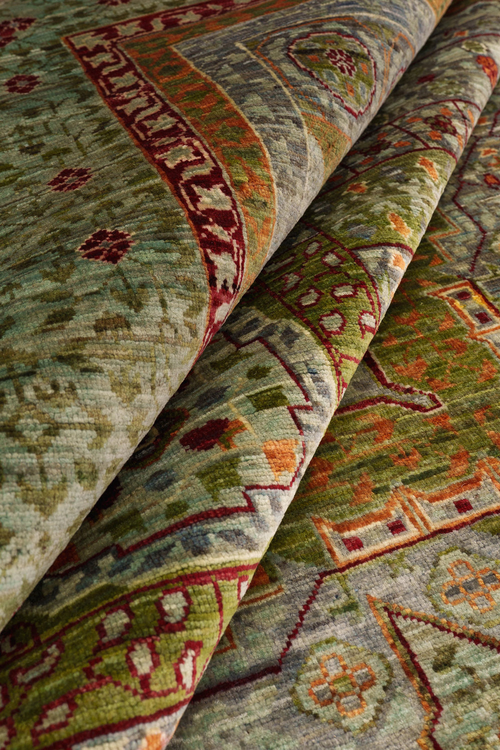 Forest Green Mamlouk Oriental Rug