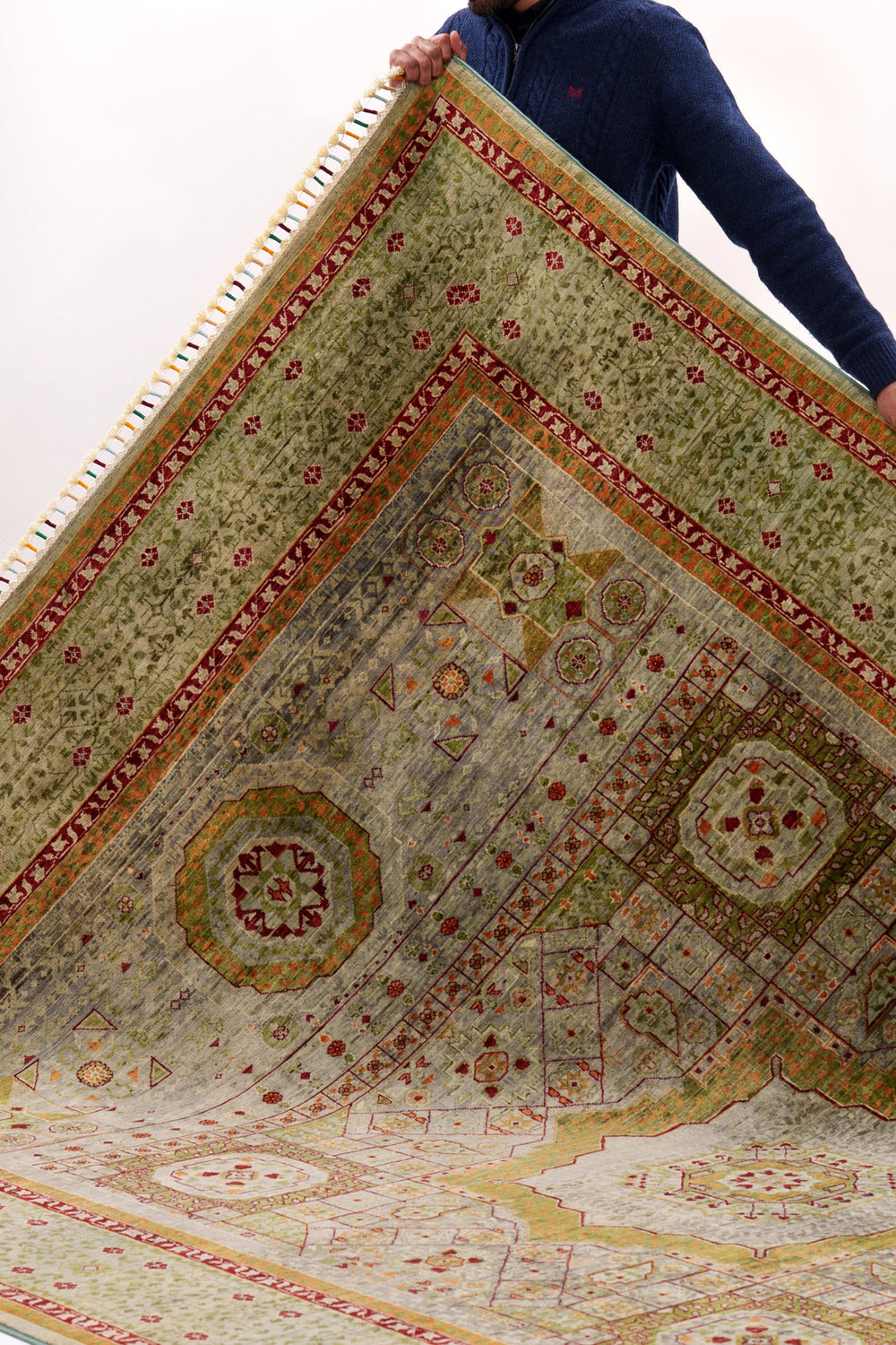 Forest Green Mamlouk Oriental Rug
