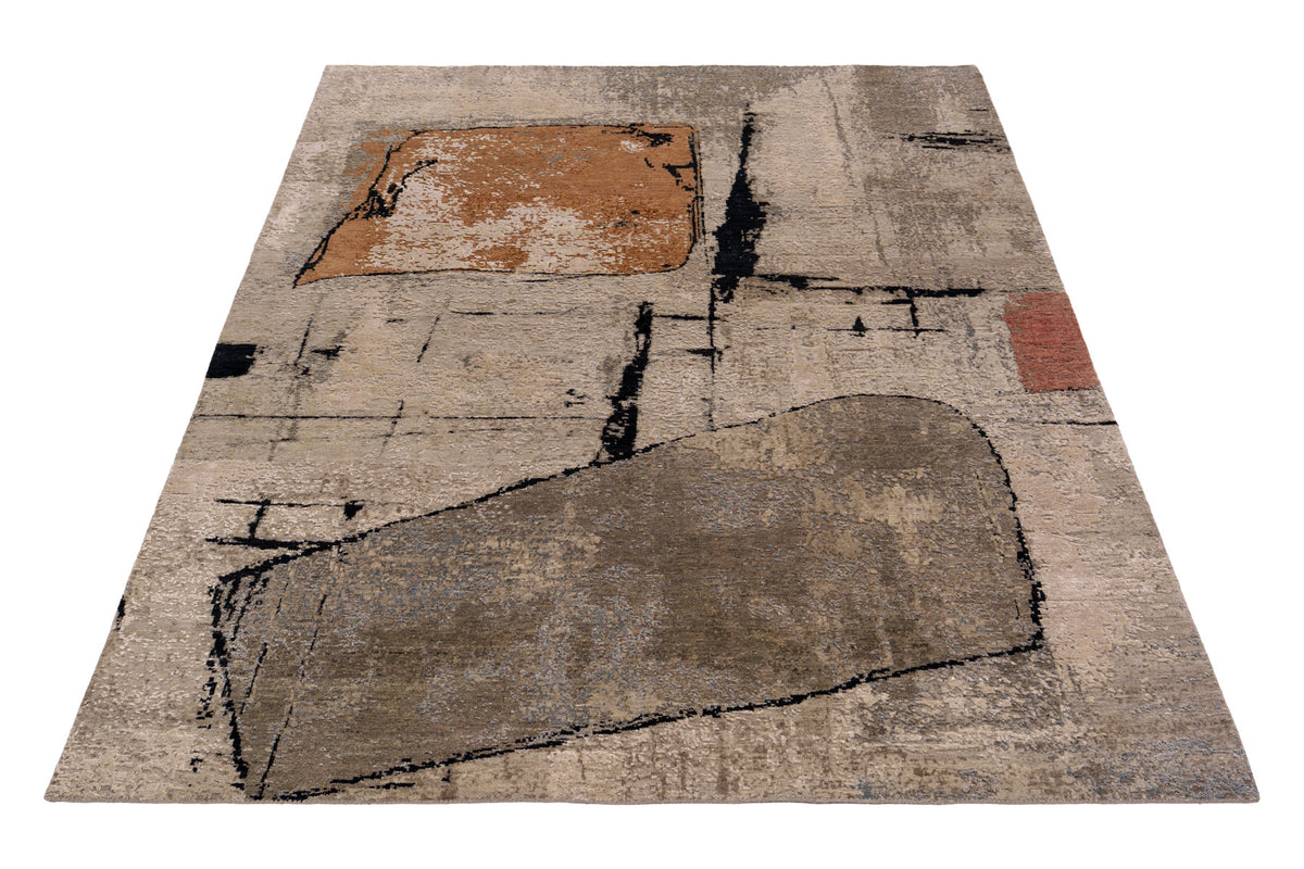 Neutral Tone Fine Modern Wool Rug