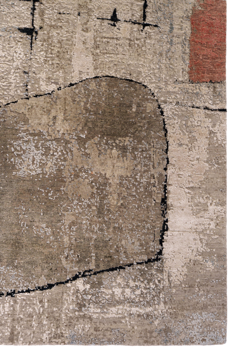 Neutral Tone Fine Modern Wool Rug
