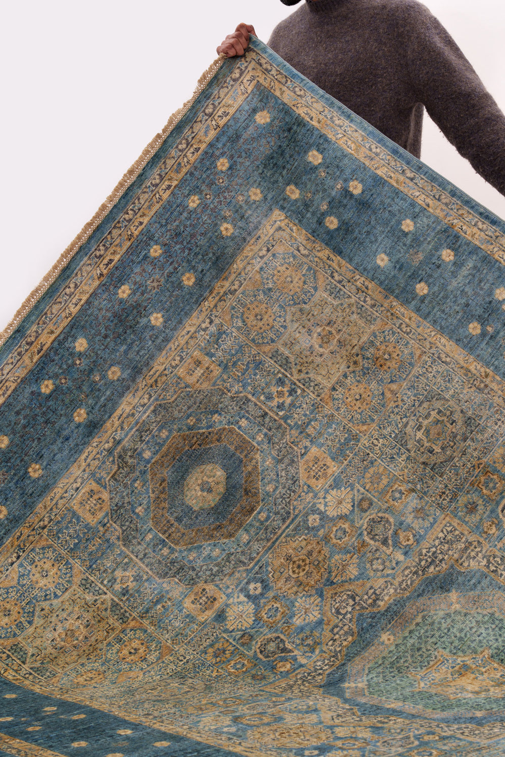 Navy Blue Mamlouk Classic Oriental Rug