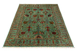 Green & Ivory Ziegler Floral Oriental Rug
