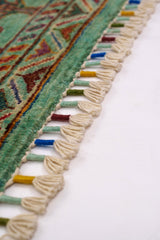 Green & Ivory Ziegler Floral Oriental Rug