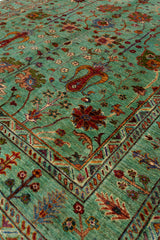 Green & Ivory Ziegler Floral Oriental Rug