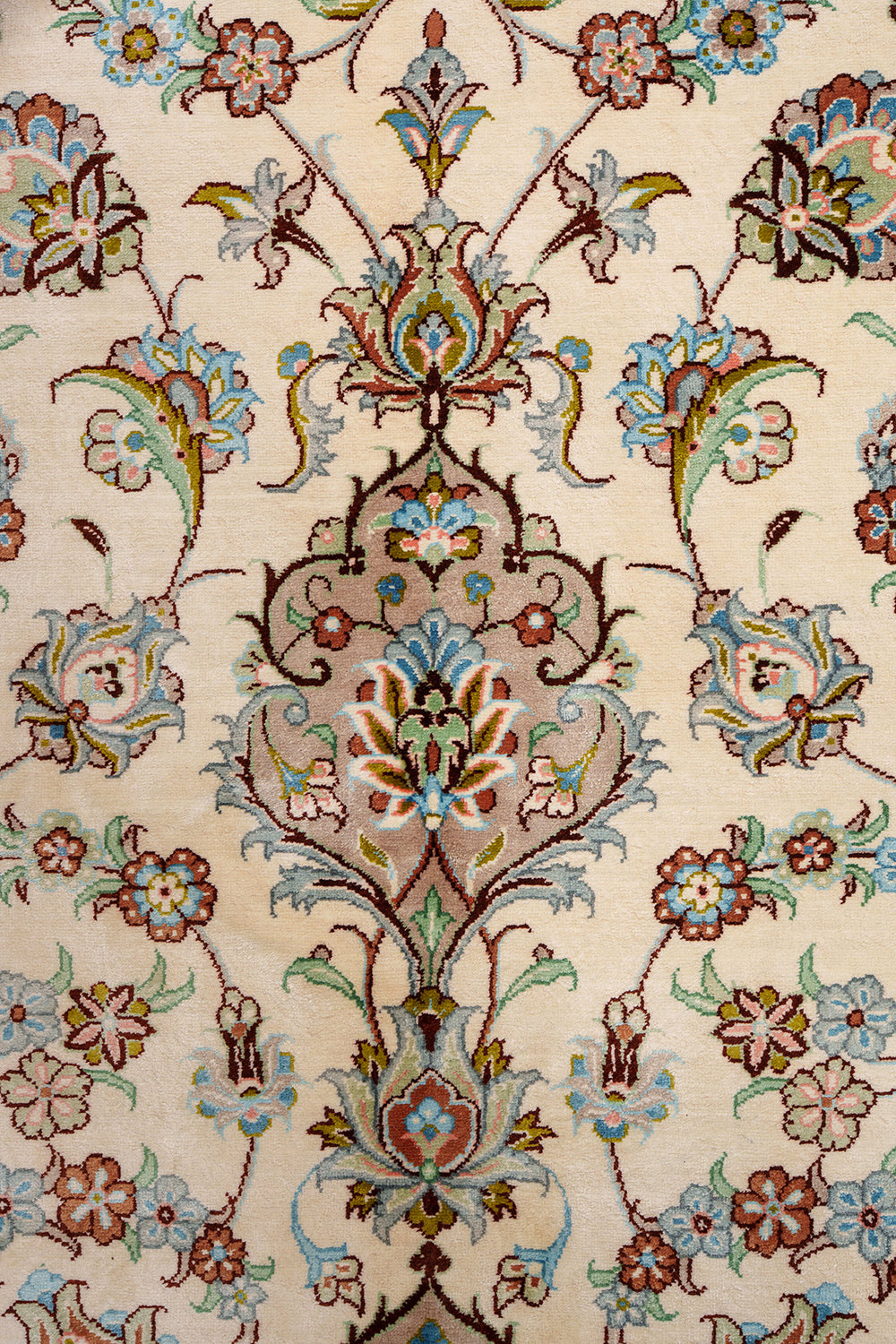 Signed Fine Persian Qom Pure Silk Rug