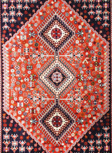 Roshan Tribal Red Blac Rug