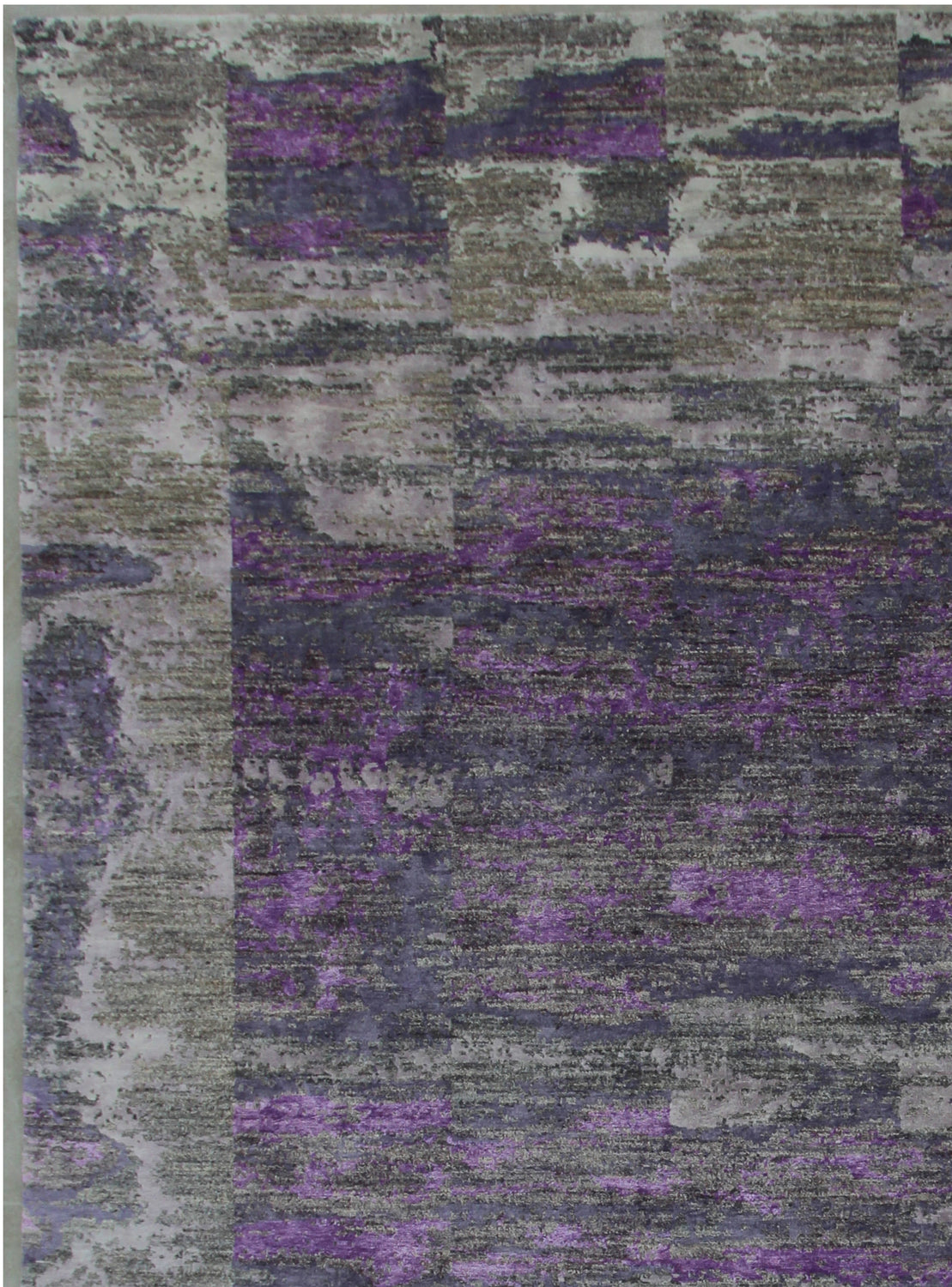 Nada Abstract Grey Purple Rug