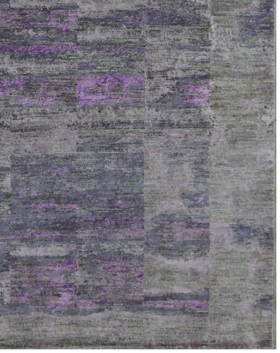 Nada Abstract Grey Purple Rug
