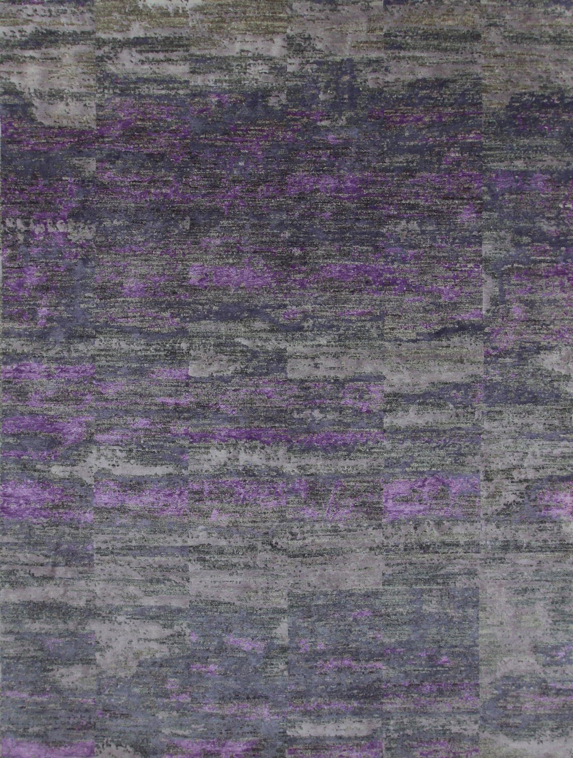 Nada Abstract Grey Purple Rug