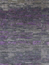 Nada Abstract Grey Purple Rug