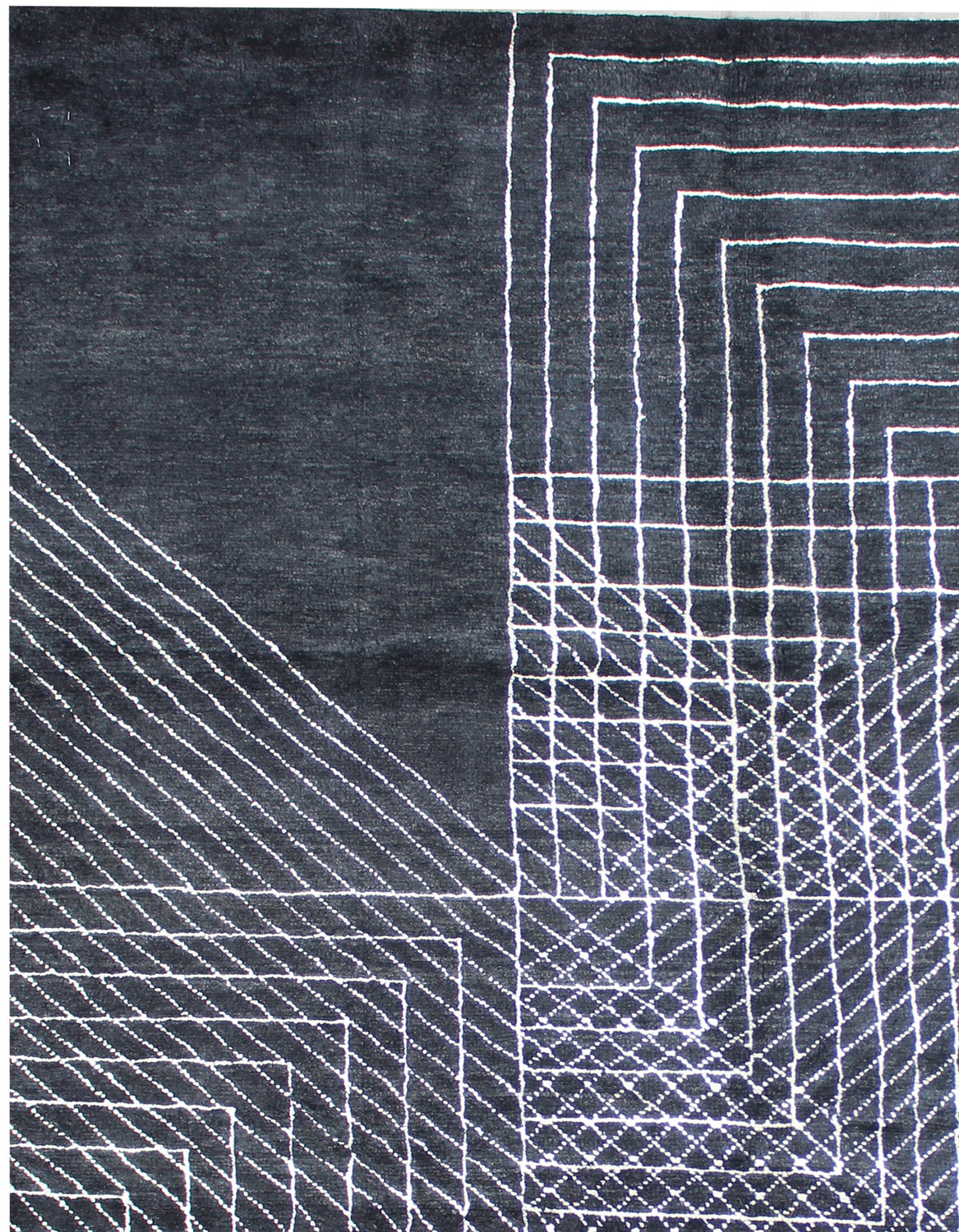 Mona Modern Berber Style Black Rug