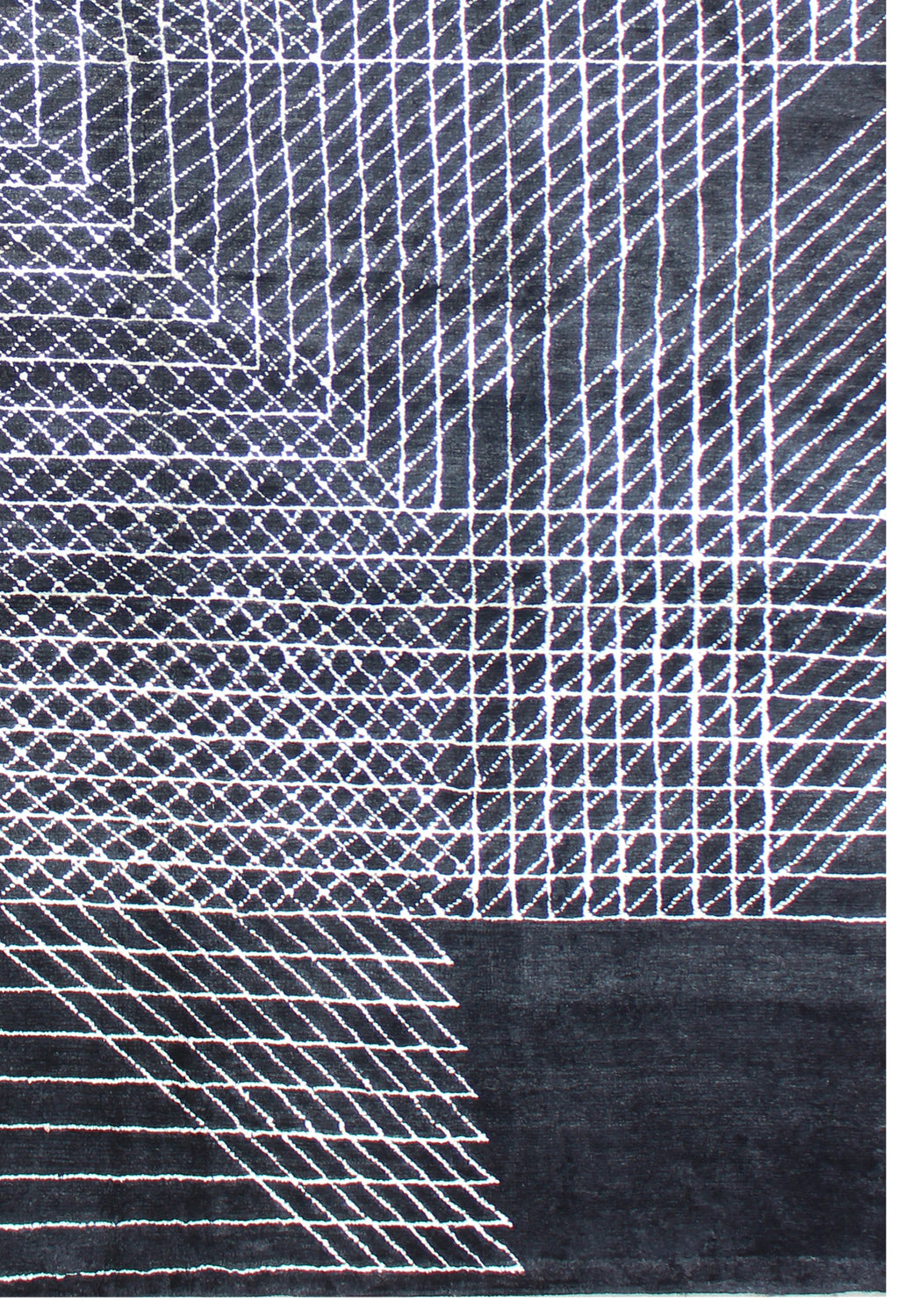 Mona Modern Berber Style Black Rug