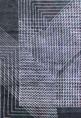 Mona Modern Berber Style Black Rug