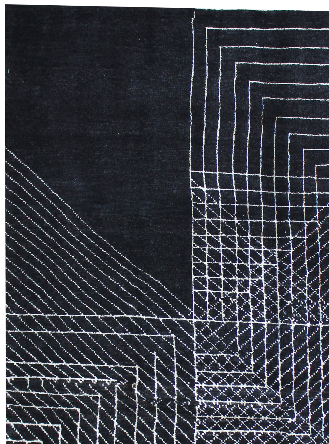 Lubna Modern Berber Style Black Rug