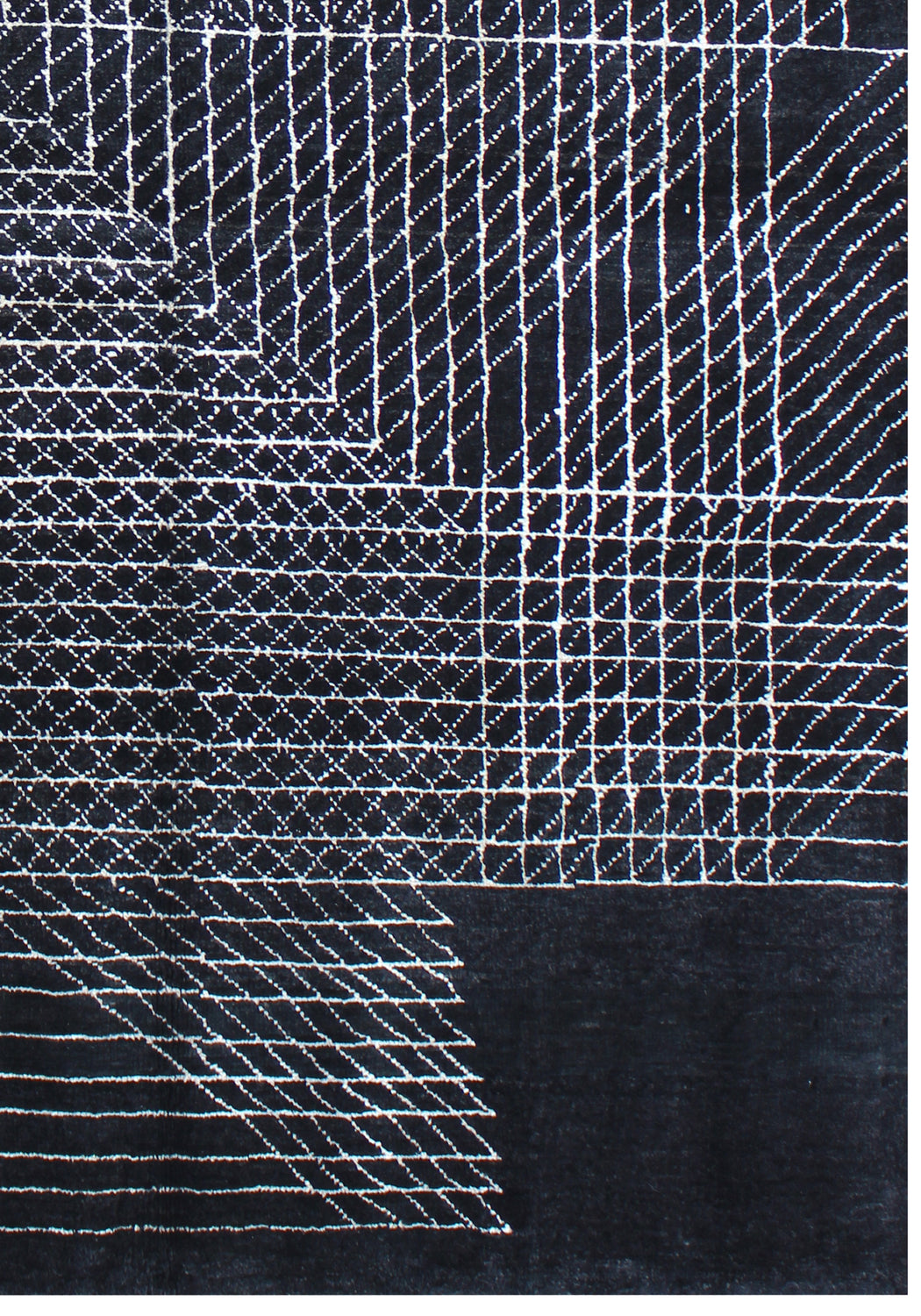 Lubna Modern Berber Style Black Rug