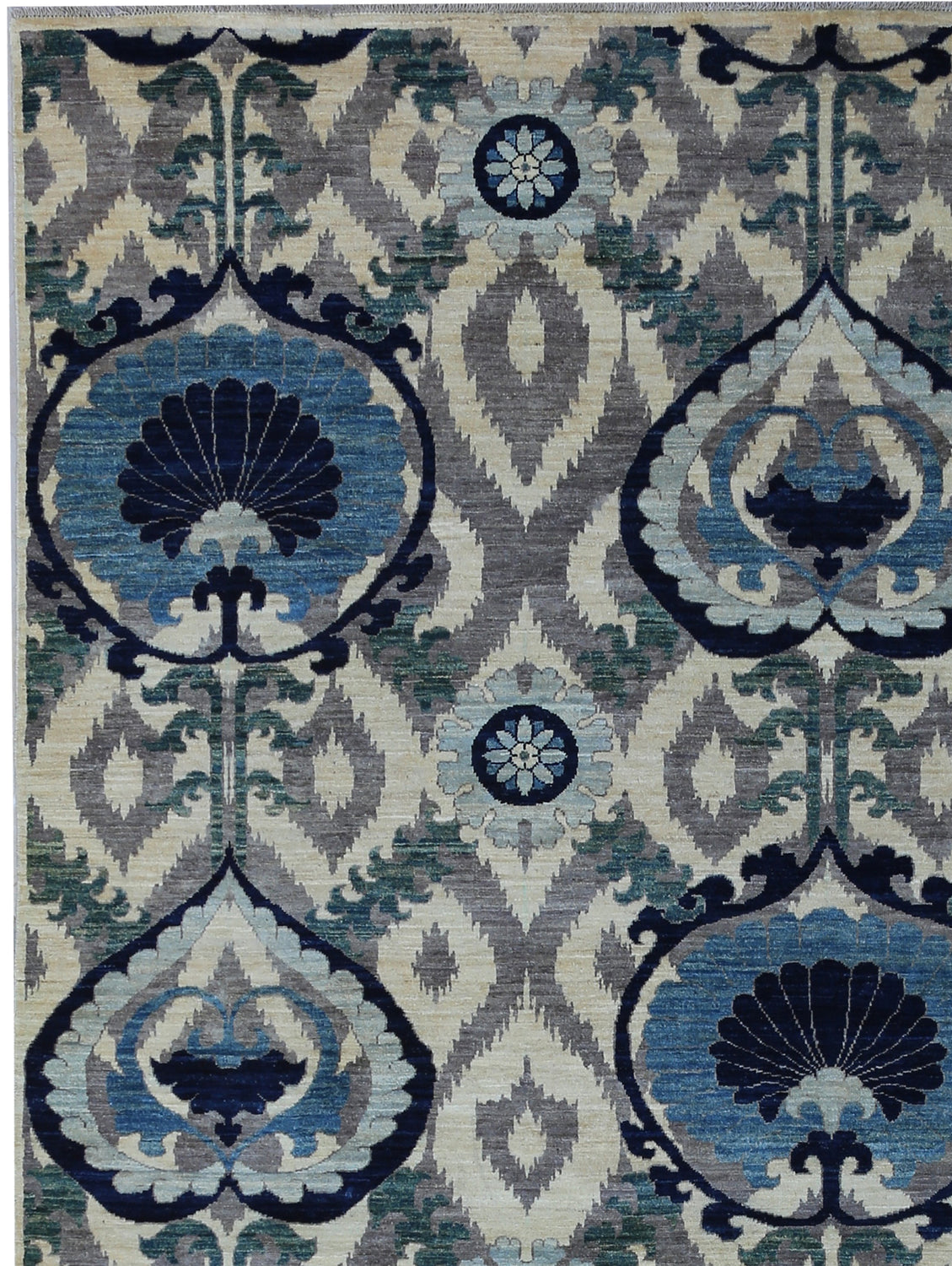 Jamila Multi Coloured Blue Grey Modern Rug
