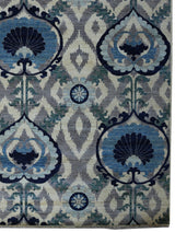 Jamila Multi Coloured Blue Grey Modern Rug