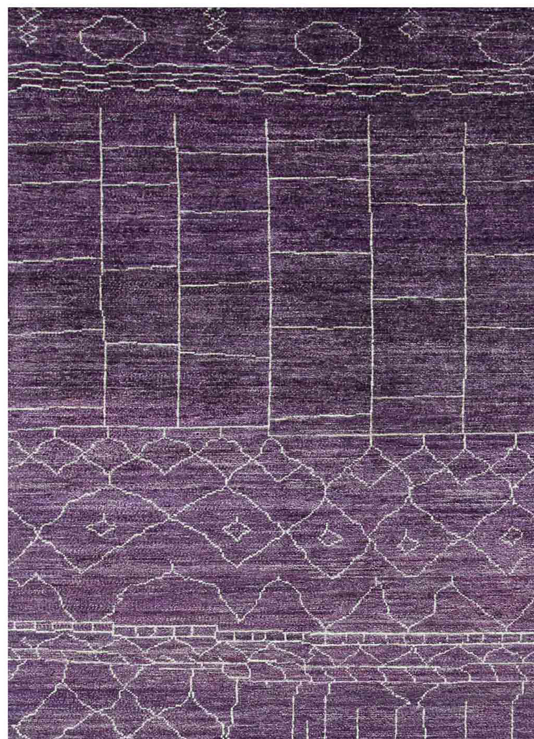 Rukaya Modern Styled Purple Rug