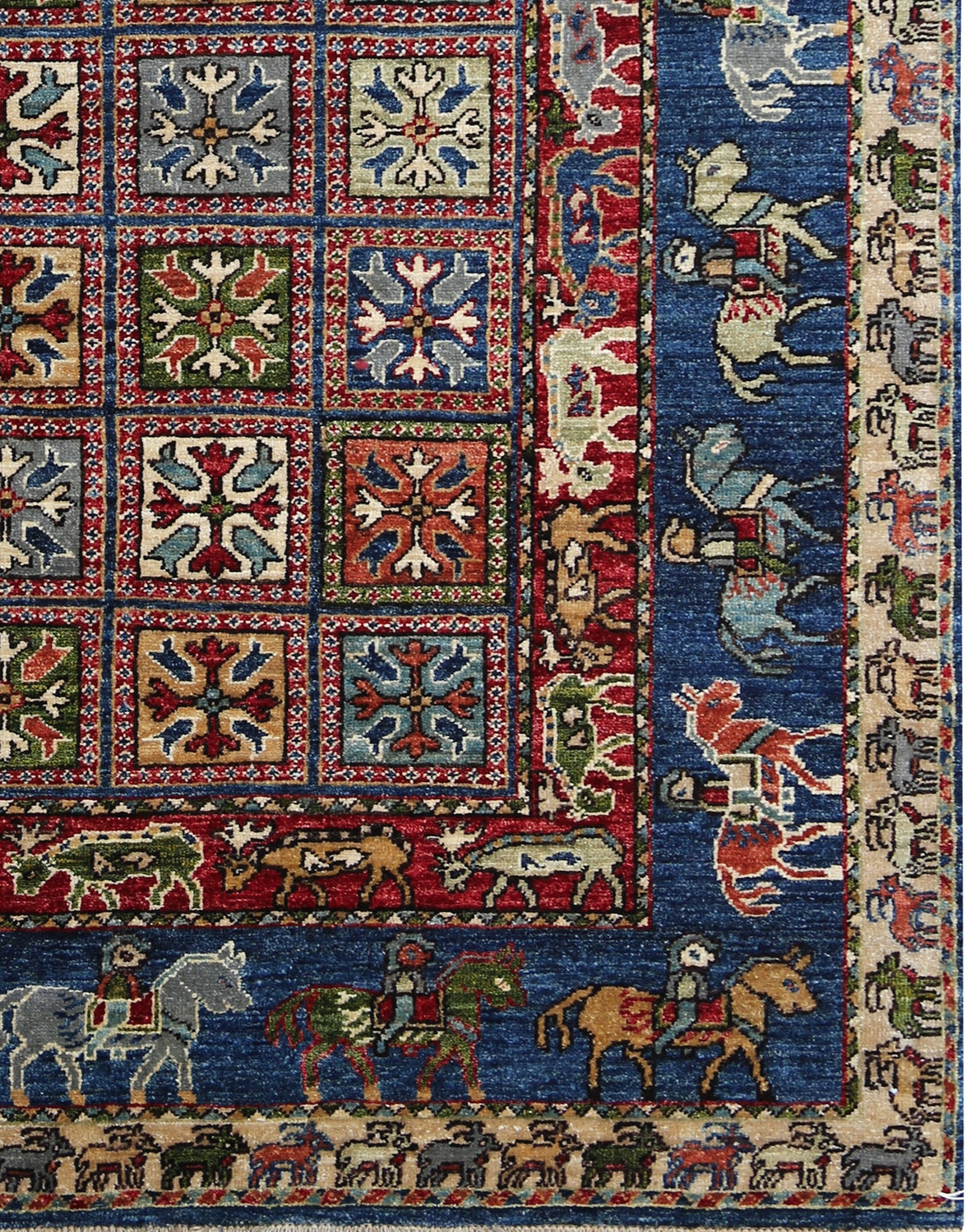 Rukhsar Tribal Blue Coloured Rug