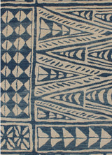 Fawziya Geomatric Pattern Blue Rug