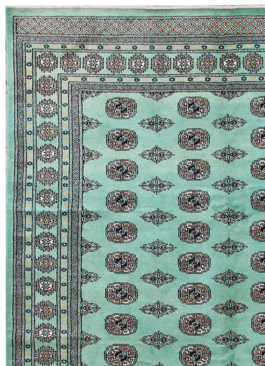 Qian Tribal Green Coloured Rug