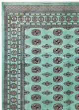 Qian Tribal Green Coloured Rug