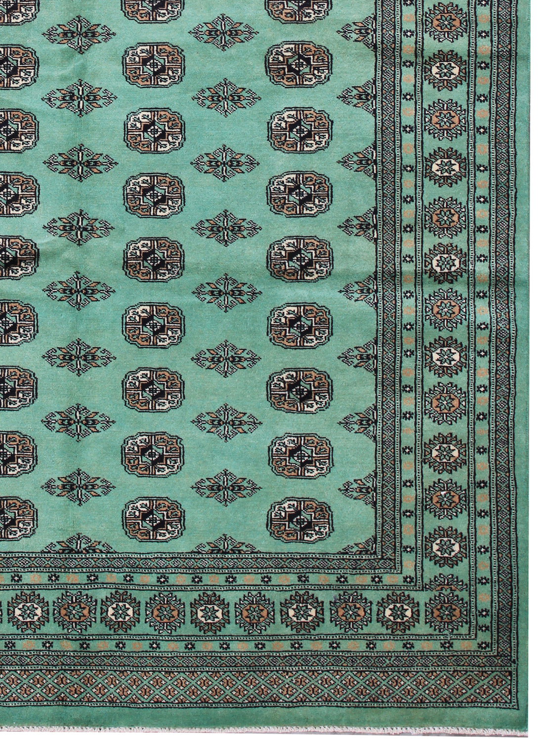 Qian Tribal Green Coloured Rug
