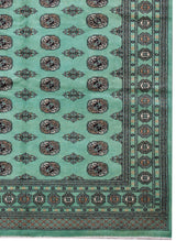 Qian Tribal Green Coloured Rug