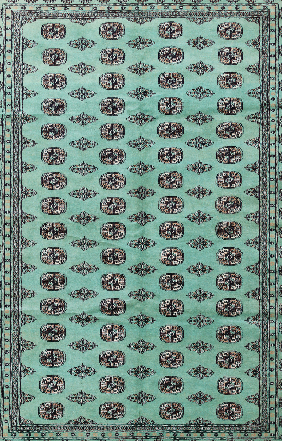 Qian Tribal Green Coloured Rug