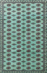 Qian Tribal Green Coloured Rug