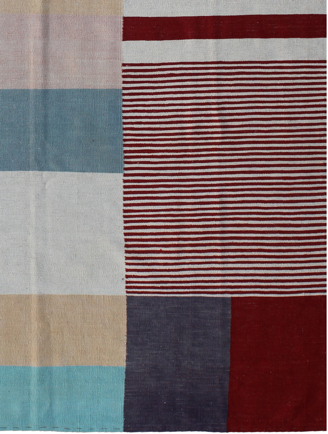 Nouf Modern Black/Beige Kilim