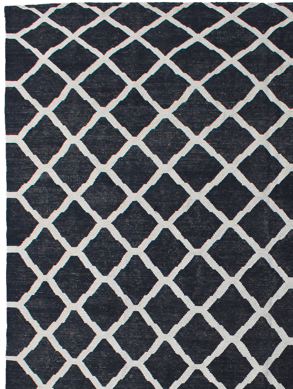 Hind Modern Black/Beige Kilim