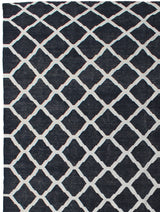 Hind Modern Black/Beige Kilim