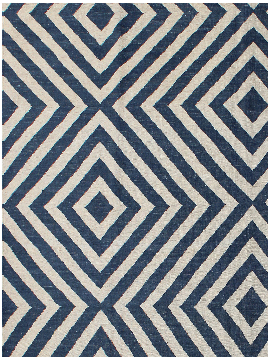 Rasha Contemporary Beige/Black Kilim
