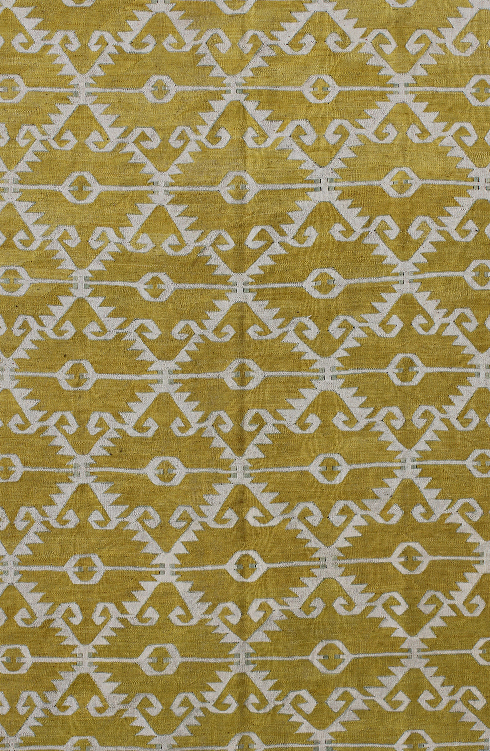 Fadia Contemporary Lime/Beige Kilim