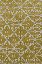 Fadia Contemporary Lime/Beige Kilim