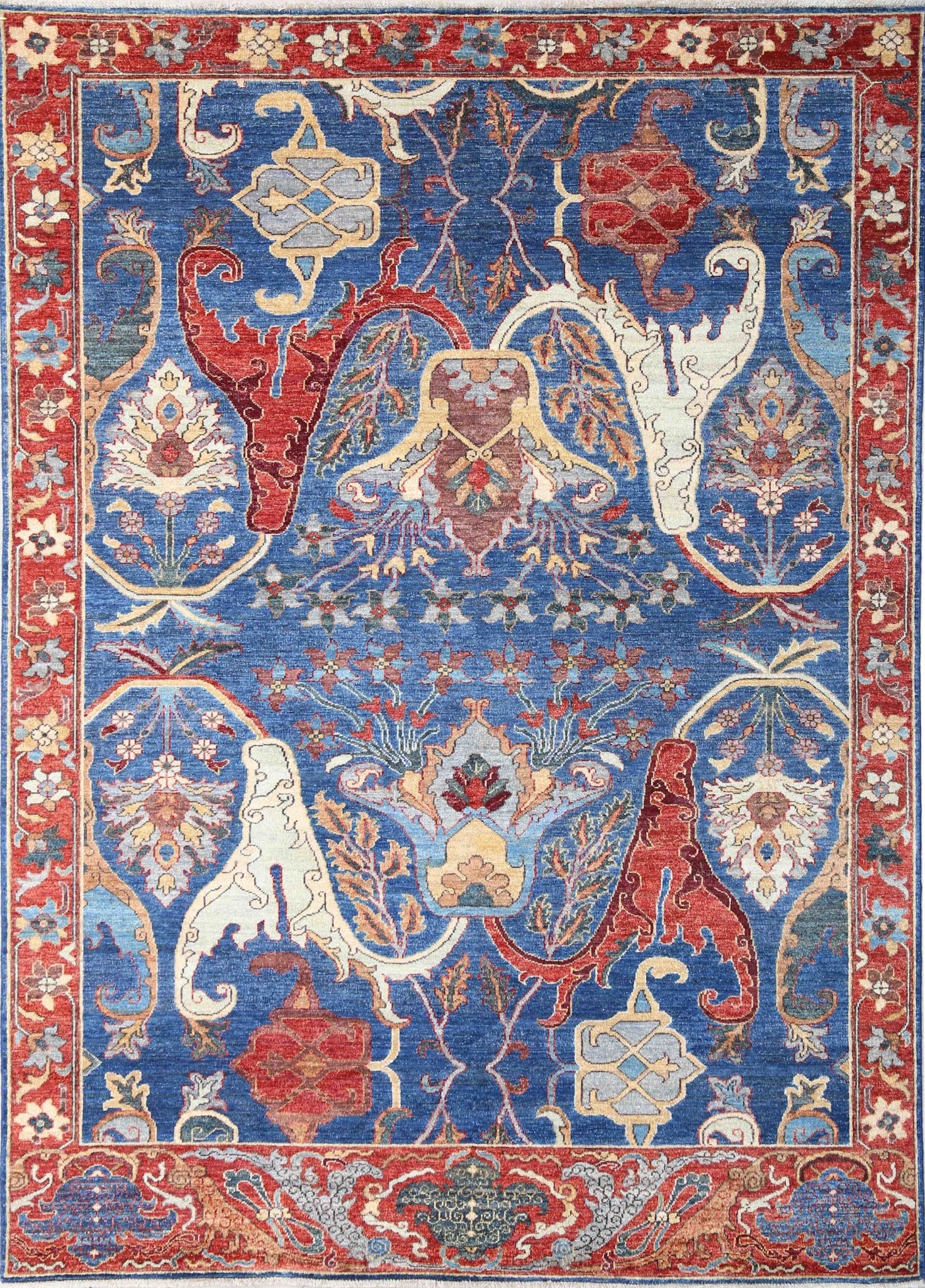 Blue Agra Rug — 271×184cm
