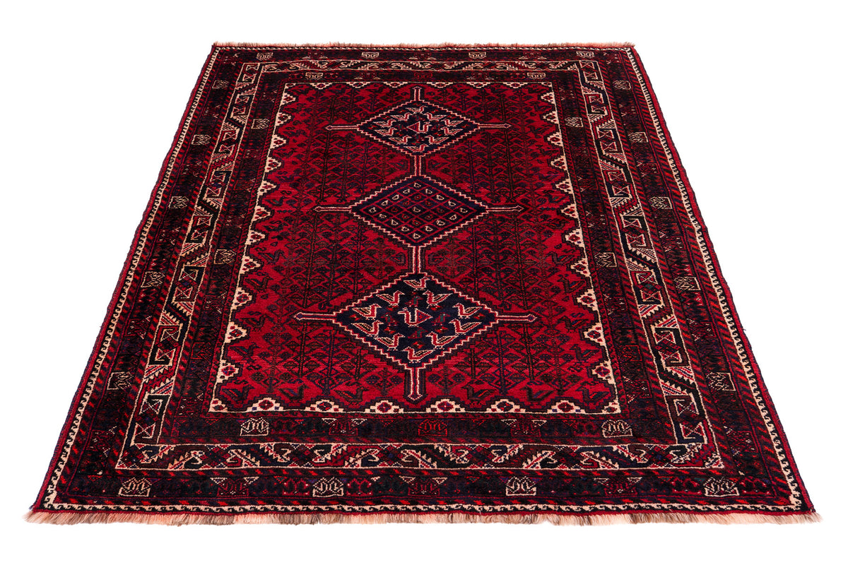 Red & Ivory Persian Shiraz Classic Rug — 268×193cm