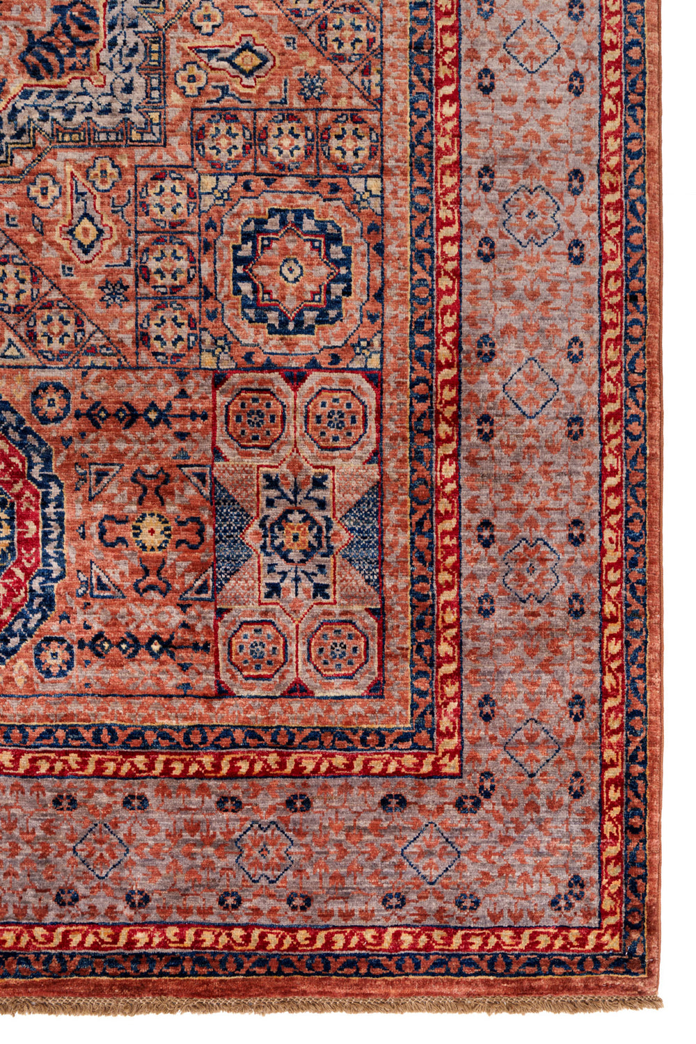 Ivory & Red Mamlouk Oriental Rug
