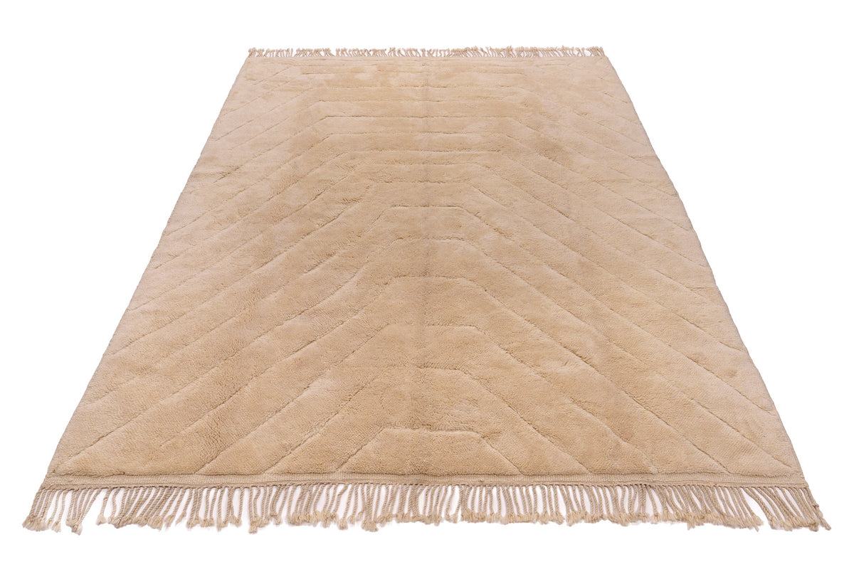 Beige Berber Wool Rug
