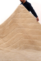 Beige Berber Wool Rug